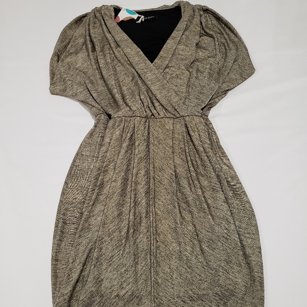 Black Halo Gold Heather Kimono Dress